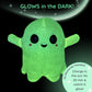 1i4 Group Glow in the Dark - Ghost - Microwavable & Weighted Plush Stuffed Animal - Heated Plushie for Warmth - Cute, Soft, Cozy Toy for Adults