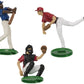 DecoSet® Batter Up 3 Piece Decorations Set, Cake and Cupcake Toppers for Baseball Themed Birthdays, Celebrations, and Parties, Food Safe, Re-usable