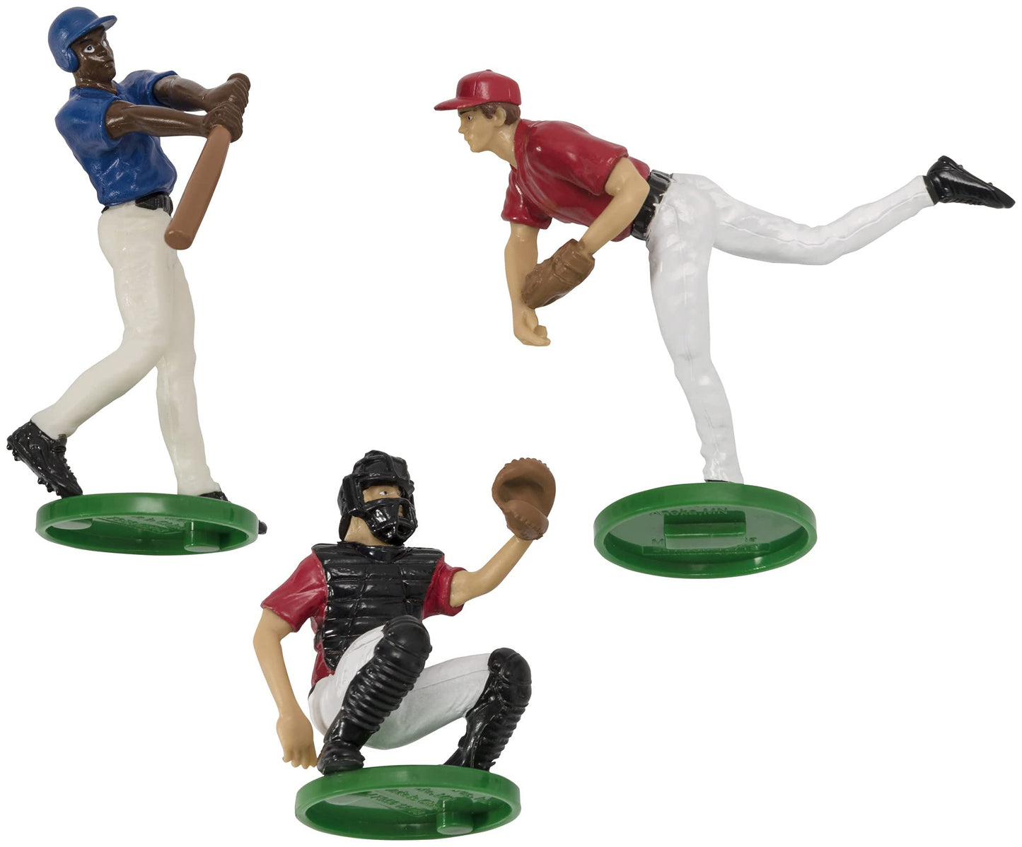 DecoSet® Batter Up 3 Piece Decorations Set, Cake and Cupcake Toppers for Baseball Themed Birthdays, Celebrations, and Parties, Food Safe, Re-usable