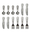EatingBiting 12Pcs Set 1:12 Dollhouse Miniature Dollhouse Kitchen Silverware Forks Spoons 1/12 Scale Miniature Doll Tableware Decoration , Exquisite