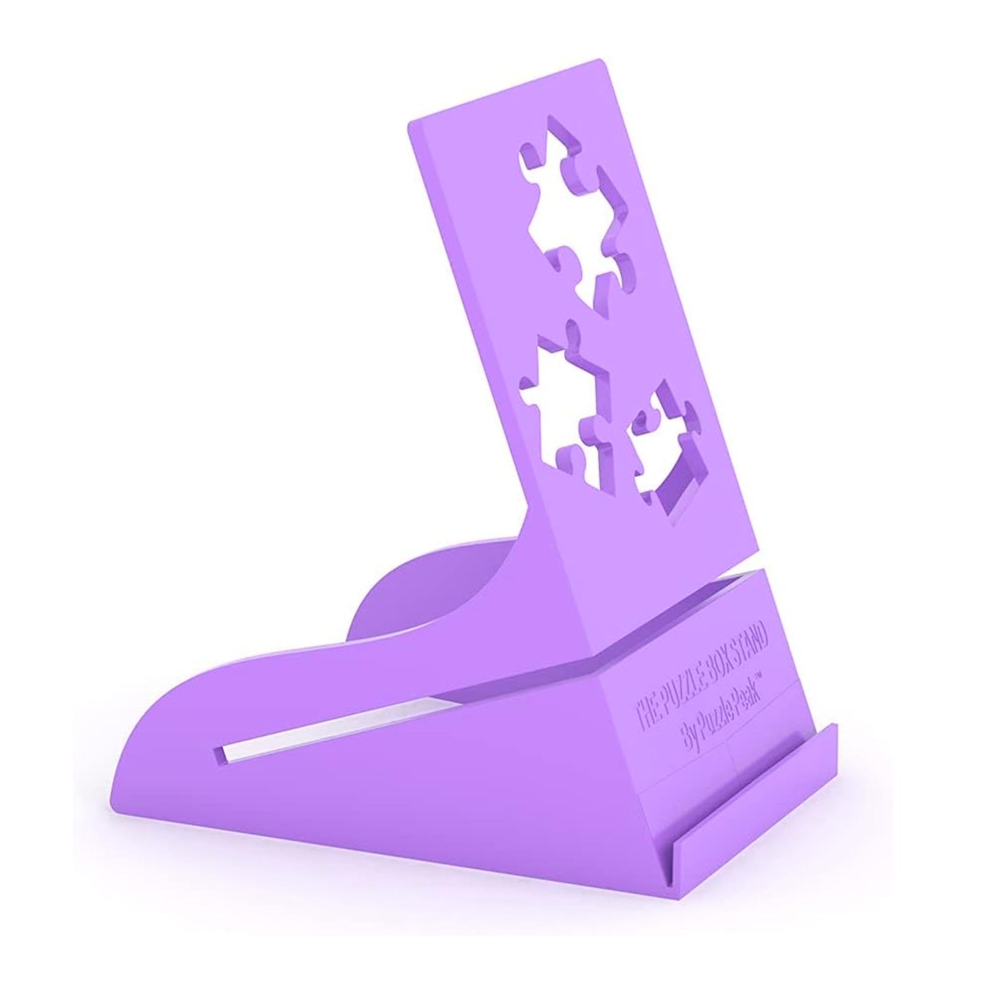 Puzzle Peak All-in-One Jigsaw Puzzle Box Stand and Puzzle Poster Holder Accessory for All Puzzlers - Purple