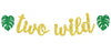 Two Wild Banner, Baby Boys Girls 2nd Birthday Banner, Jungle Wild Safari Zoo Themed Happy 2nd Birthday Party Decorations Supplies