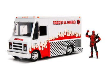 Jada Toys Marvel Deadpool & Taco Truck Die-cast Car, 1:24 Scale Vehicle, 2.75” Collectible Figurine 100% Metal