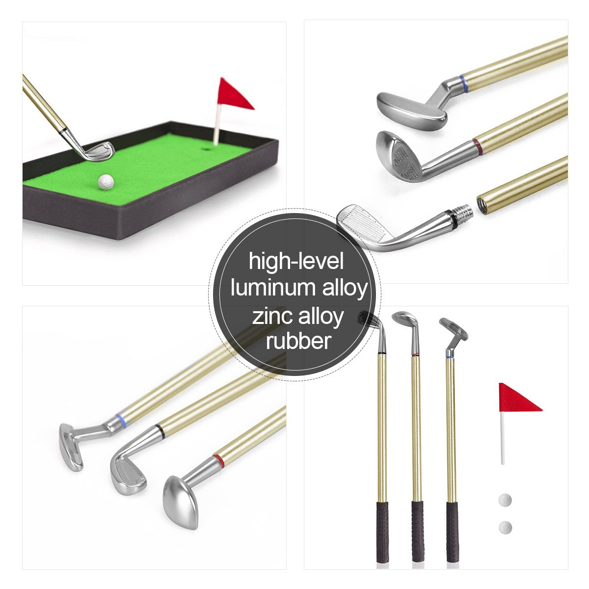 Juboury Golf Pen Gift Set,Mini Office Desk Golf Pens Game