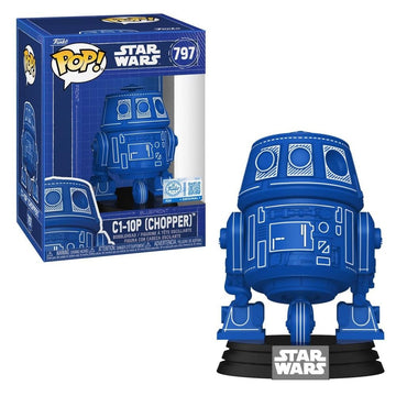 Funko Star Wars C1-10P Chopper Blueprint Pop Vinyl Figure #797, Entertainment Earth Exclusive, 3.75 inches