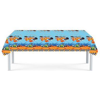 DRENGE 1pcs hot car Wheels Birthday Party Tablecloth Table Cover,hot car Wheels Birthday Supplies Decorations