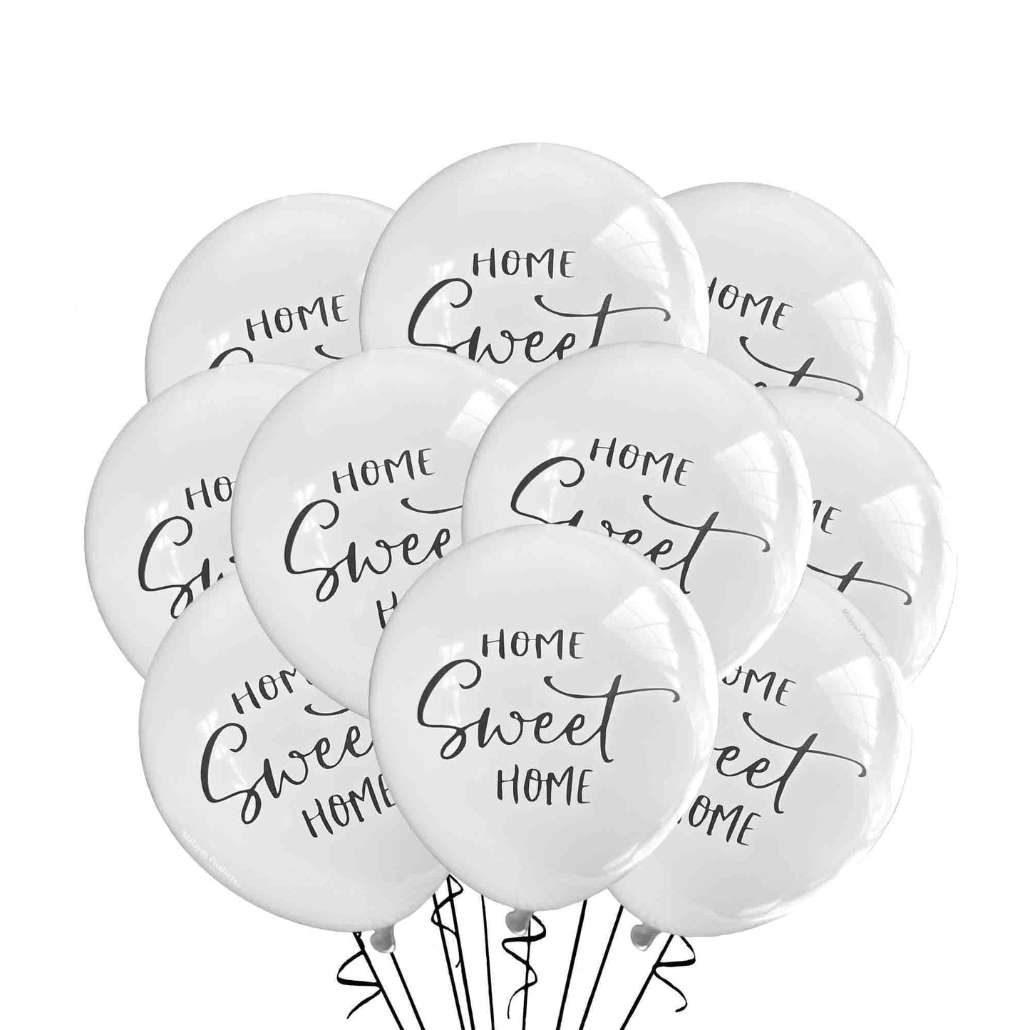 Home Sweet Home Balloons 12 Count Standard Size, Housewarming Party, Real estate Open House New Home Owners Party Latex Balloon 12" Decorations