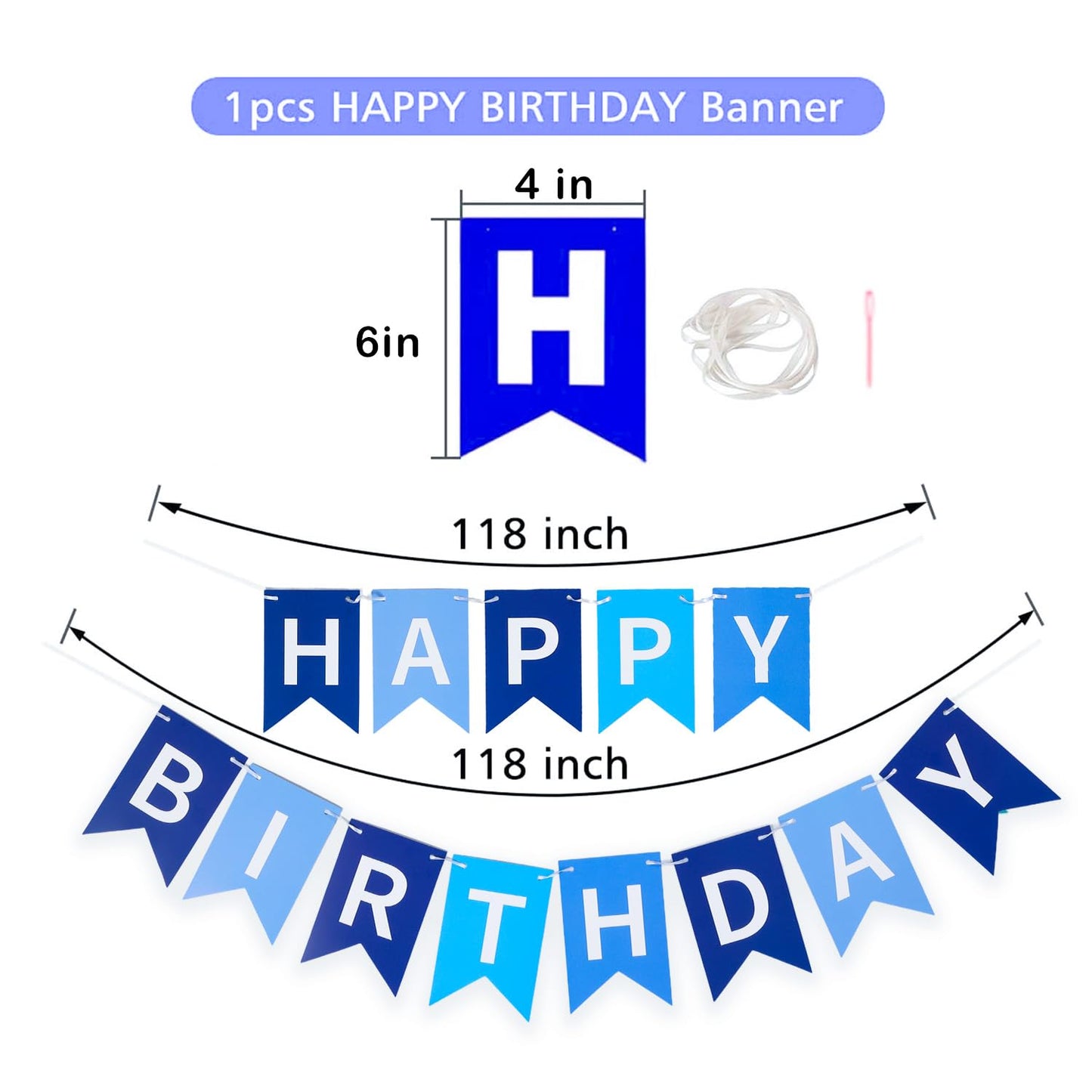 Batman Birthday Backdrop w Banner, Party Decorations Bundle (57x40")