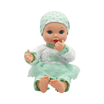 New Adventures Little Darlings Baby Kisses Doll - Interactive 11 in Baby Doll for Toddlers, Blows Kisses & Giggles, Pretend Play Gift for Girls Ages 2