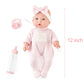 eDollable 12 Inches Realistic Baby Doll Playset in Gift Box Includes Pacifier, Bottle, and Soft Blanket, Newborn Baby Doll Toy for Toddler Girls