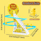 JOYGETIN Small Ducks Climbing Toys,Electric Duck Climbing Stairs Tracks Slide Toy Set,Duck Roller Coaster Toy with Flashing Lights & Music On/Off