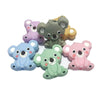 6pcs Mini Cute Silicone Koala Pearls Bead Silicone Animal Bead for DIY Beading Mom Nursing NecklacePendant Accessories (Mix Color 6pcs)