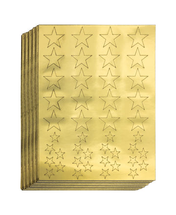 Hygloss Products, Inc 20 Sheets, 880 Gold Foil Star Stickers (18831)