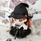 niannyyhouse 7.8in/20cm Plush Doll Clothes Hat + Dress 2-Piece Set Black Magic Hat Mesh Lace Dress