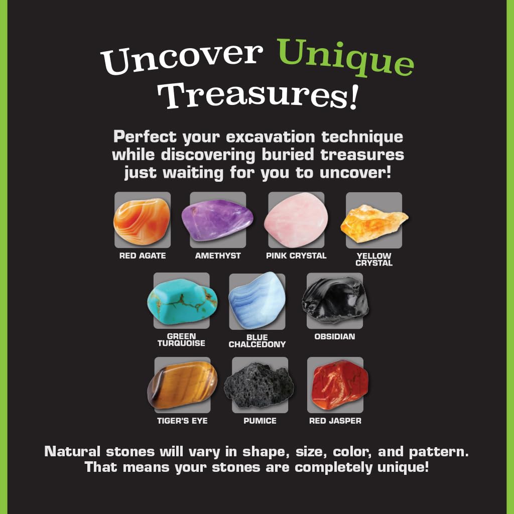ArtSkills Gemstone Dig Kit for Kids with 10 Real Gemstones