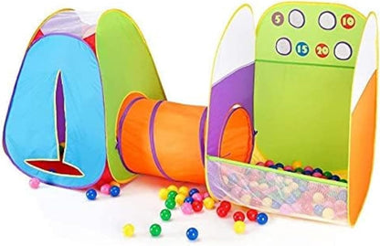 Alvantor® Kids Tent Play Tents & Tunnel 3-in-1 Pop Up Tent with Tunnel Toddler Ball Pit Indoor/Outdoor Tents Fun Toss It Game Zone Playhouse