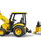 Bruder Toys - Construction Realistic JCB MIDI CX Backhoe Loader with Changeable Front Loader and Backhoe Loader Scoop - Ages 3+