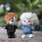 niannyyhouse Denim Jackets Jeans White T-Shirt 15cm Plush Doll Clothes 6in Doll Dress Up (Navy Blue)