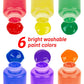 Kids Painting Set, Washable Paint for Kids 6 Colors, 7 Paintbrushes, Paint Palette, Non-Toxic Toddler Painting Set 2 oz Each, Tempera Paints for Art