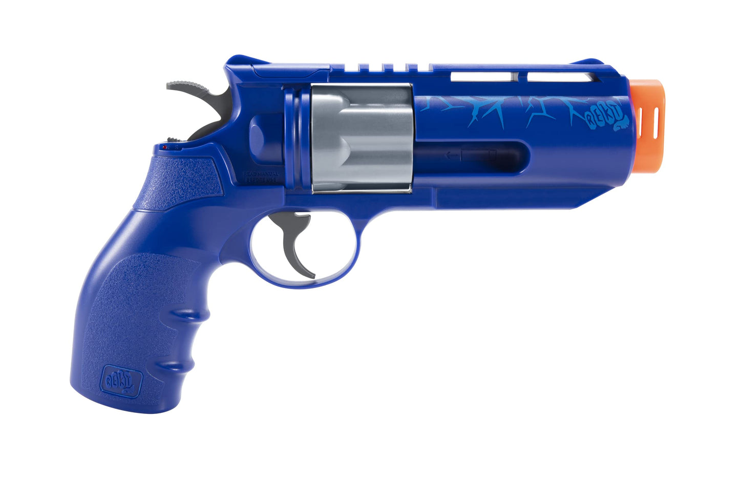 REKT Jury Revolver Foam Dart Blaster Pistol Gun, Blue