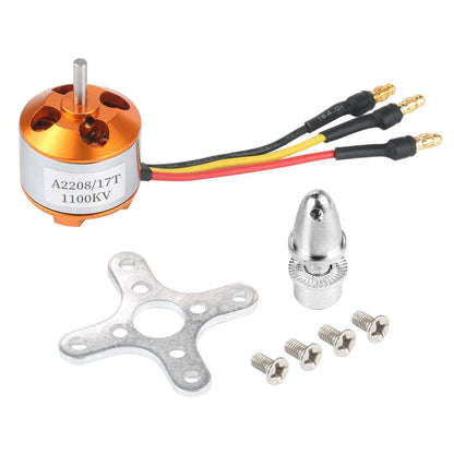 QWinOut A2208 2208 Brushless Motor 1100KV 1400KV 1800KV 2600KV for RC Airplanes Aircraft Multicopter Vehicle Model Glider Plane (1100KV,1 Pcs)