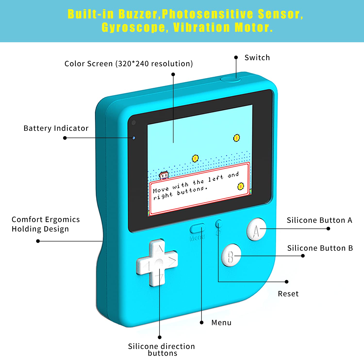 ELECFREAKS Retro Coding Arcade for Microsoft Makecode DIY Programmable Handheld Game Console Suitable for STEM Education, Game Programming Learning