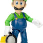 THE SUPER MARIO BROS. MOVIE - 5 Inch Action Figures Series 1 - Luigi Figure with Flashlight Accessory