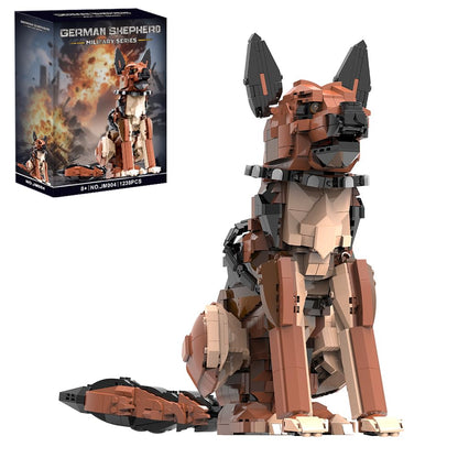 German Shepherd Dog Building Set,Movable Ears,Tail,Legs,Dog Building Block for Adults Kids,Boys and Girls,1235 pcs Animals Creator Building-Bricks