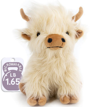 Marysun Microwavable Highland Cow Stuffed Animal - Weighted Stuffed Animal Plush, Heating Pad, Cozy Gift for Girls|Women|Kids|Elderly People, 9.8in
