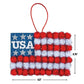 Fun Express Patriotic Pom-Pom American Flag Sign Craft Kit - Makes 12 DIY 4th of July Crafts for Kids Ages 4-8 | Memorial Day Activities