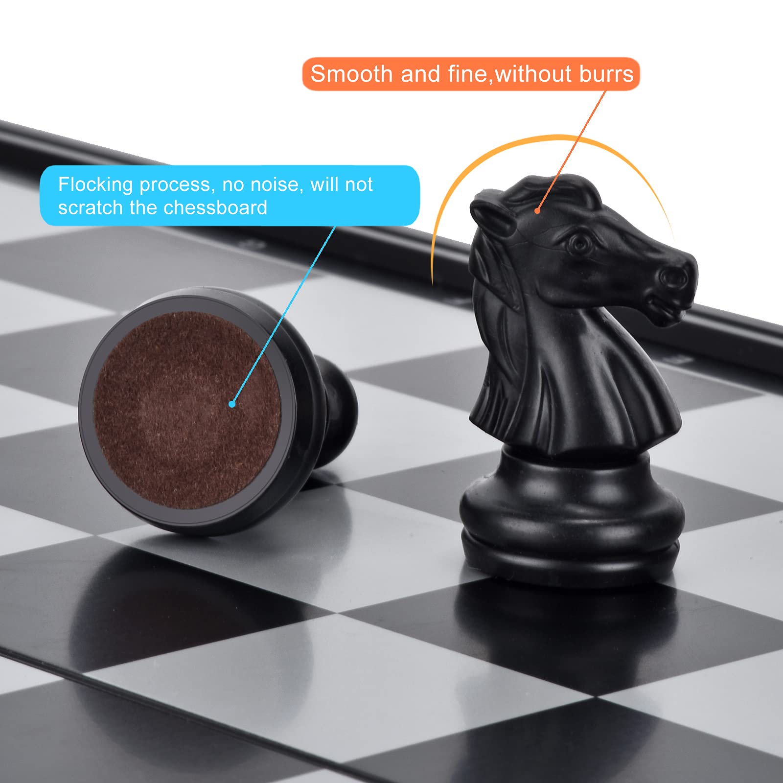 ColorGo Chess Set with Folding Magnetic Travel Games Board and 2 Extra Queens for Kids and Adults