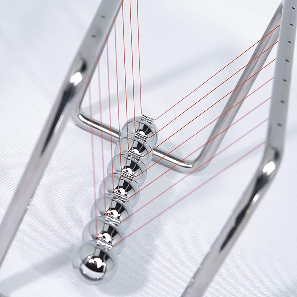 CERROPI Newtons Cradle Pendulum with 7 Balls, Classic Swing Newton Balance Ball, 30+ Sec Swingtime, Science Physics Gadget, Desk Toys & Office Gadgets