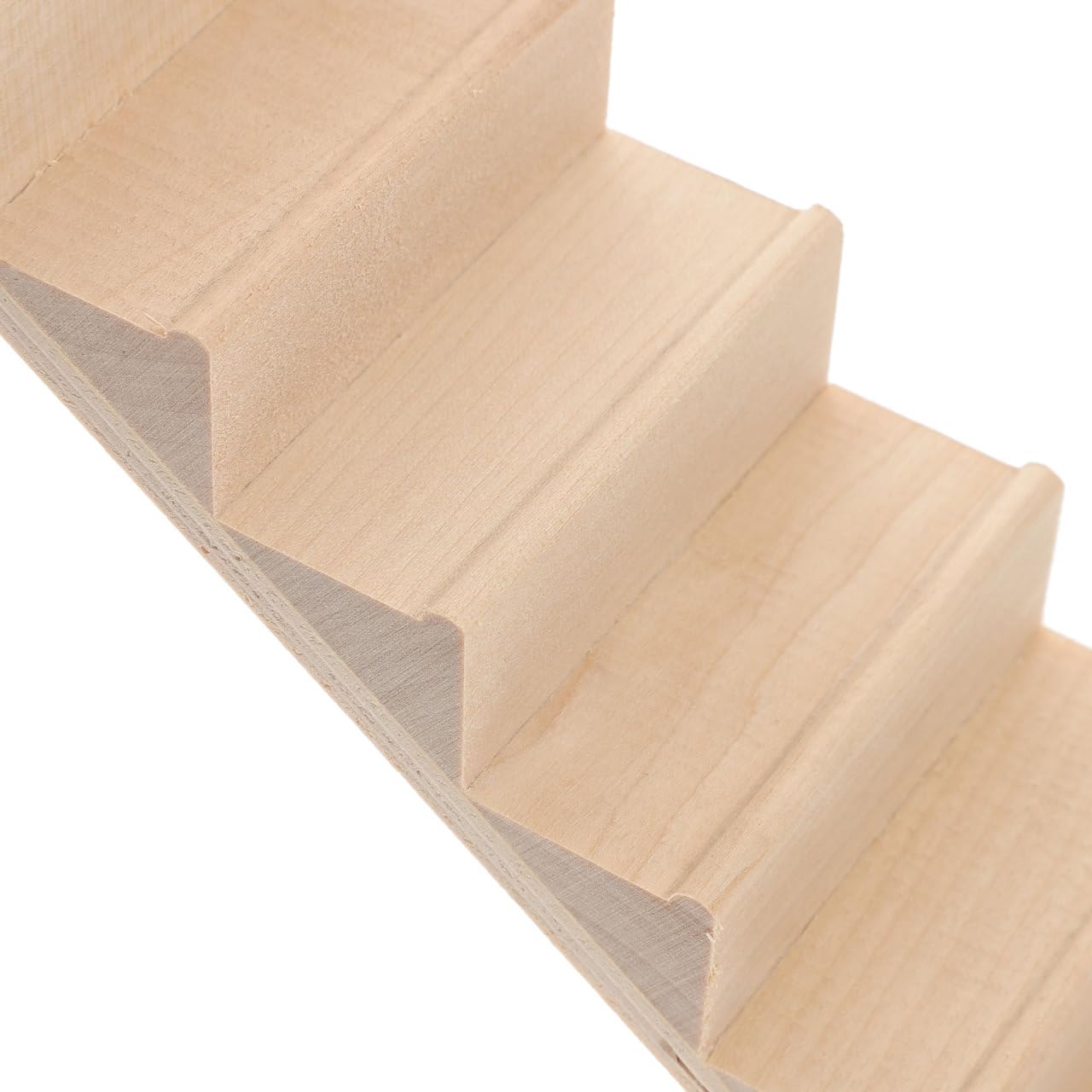 ARTIBETTER 1 12 Scale Mini Staircase for Dollhouse DIY Furniture Accessory Without Handrail 11-Step Wooden Model for Miniature House Scene