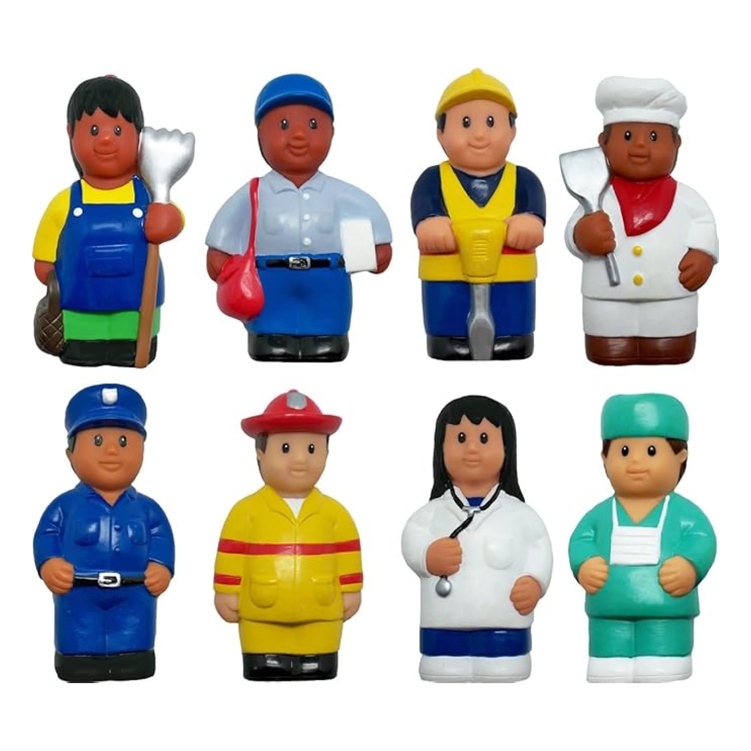 Get Ready Kids Multicultural Career Figures Set of 8-5 inch Chunky Toys