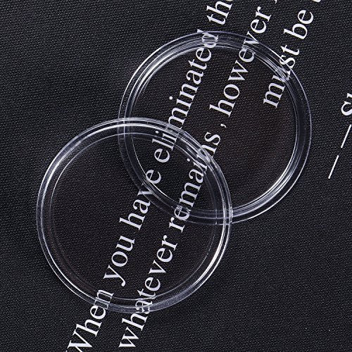 100 Pcs 25 mm Coin Holder Capsules Clear Round Plastic Coin Container Case for Coin Collection Supplies