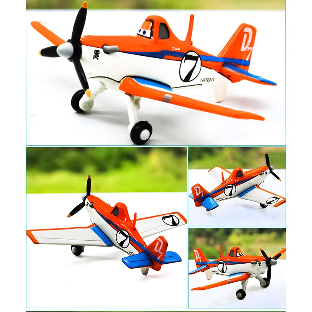5 Pack Planes Dusty Skipper Chupacabra Delta Zed Metal Diecast Plane Model Toy (5 Pack Planes B)