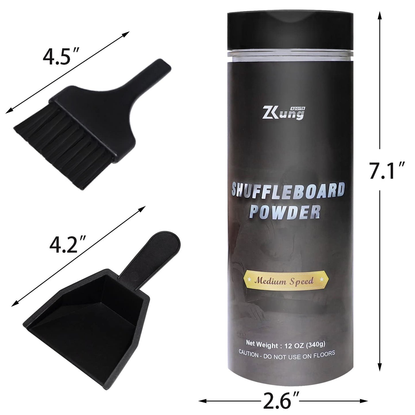 YDDS Shuffleboard Sand with Shuffleboard Brush Set for Shuffleboard Table