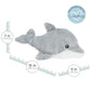 Dolphin - Microwavable & Weighted Plush Stuffed Animal - Heated Plushie for Warmth - Cute, Soft, Cozy Toy for Adults & Children (Boys, Girls
