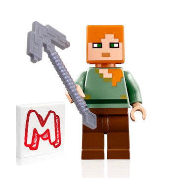 LEGO Minecraft Minifigure - Alex (with Iron Pickaxe)