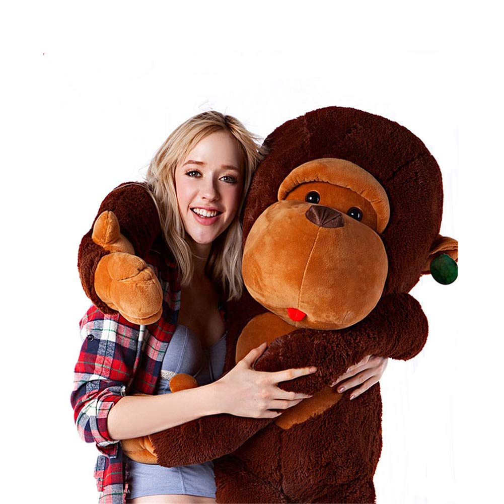 YunNasi Large Stuffed Monkey Giant Monkey Stuffed Animal Big Gorilla Plush Toy for Kids and Girlfriends (31.5 Inches)