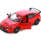 KiNSMART 2024 Honda Civic Type R 5472D - 1/36 Scale Diecast Model Car (Red)