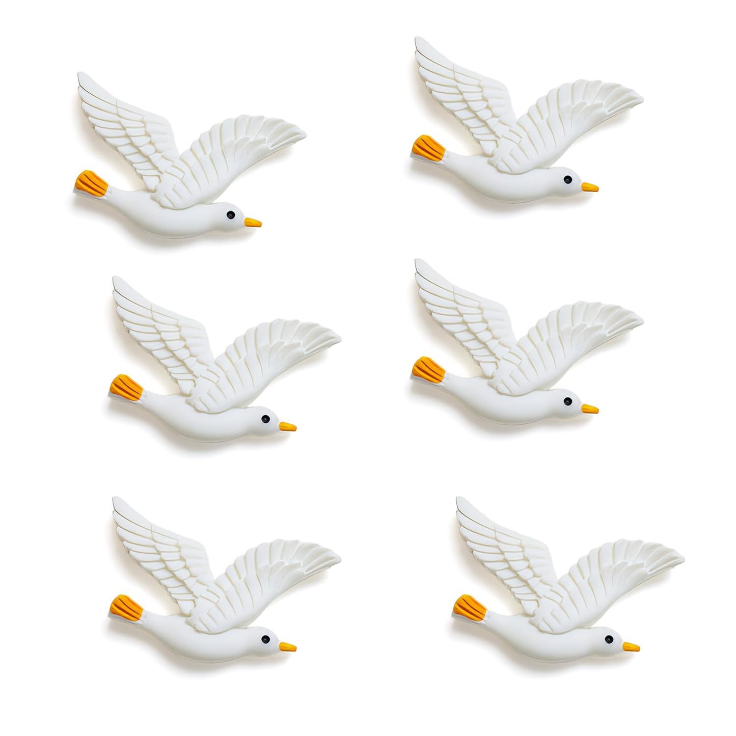 XRI XURUOYI 12Pcs Miniature White Flying Dove Figurines, Elegant Resin Peace Birds for Dollhouse Garden, Rooftop, Wedding Scenes, Collectible Animal