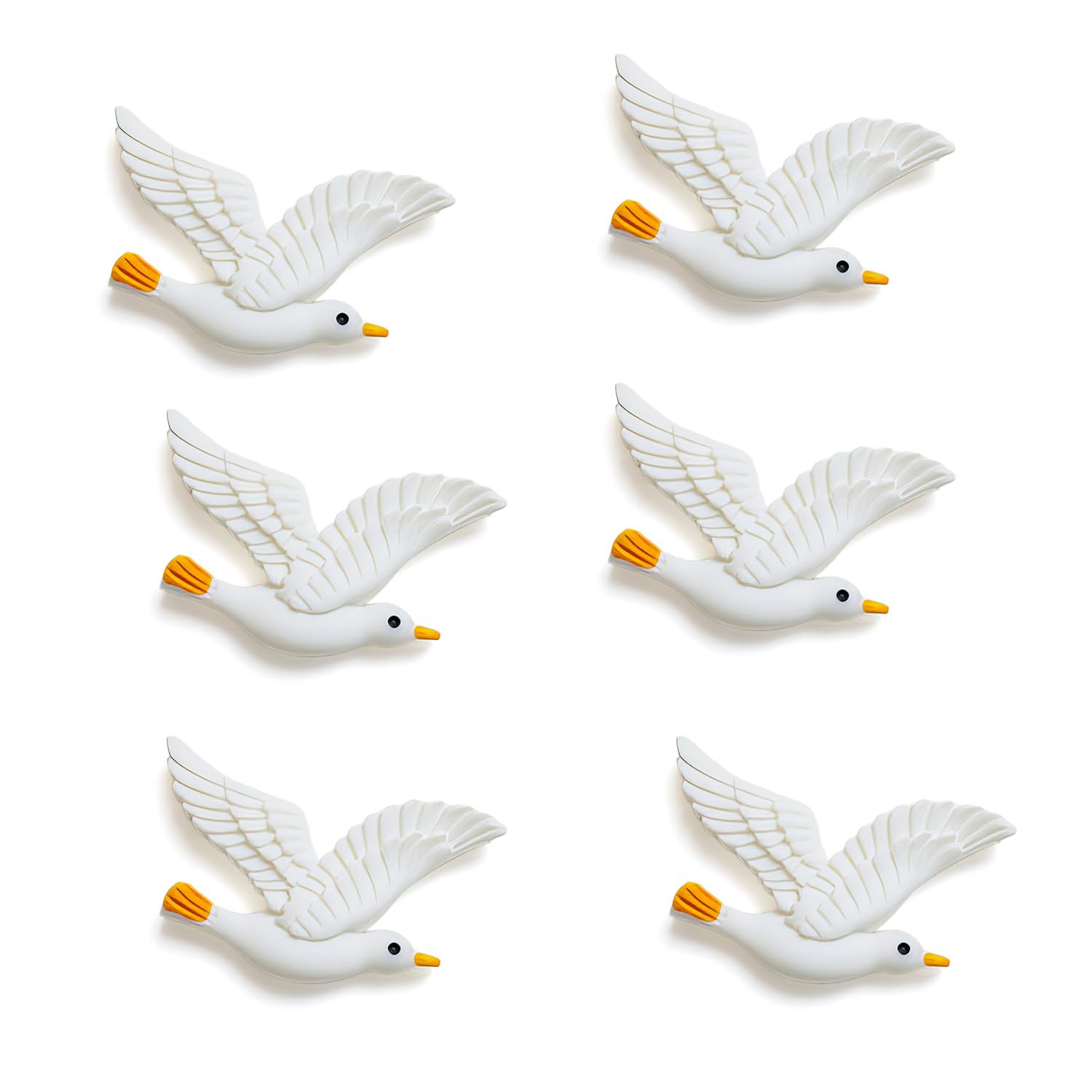 XRI XURUOYI 12Pcs Miniature White Flying Dove Figurines, Elegant Resin Peace Birds for Dollhouse Garden, Rooftop, Wedding Scenes, Collectible Animal
