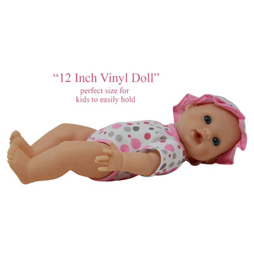 Drink and Wet Potty Training Baby Doll posable Dolls with Pacifier, Bottle, and Diapers - Helps Toilet Training for Kids (caucasian)