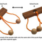Two Lovers String Rope Ring Puzzle - Wood IQ Brain Teaser Mind Game