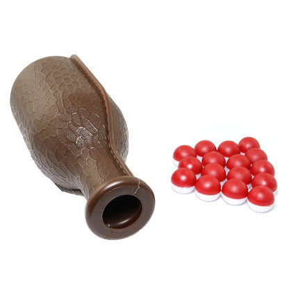 RLECS Billiard Shaker Pool Snooker Billiard Table Kelly Pool Shaker Bottle with 16PCS Red and White Tally Peas