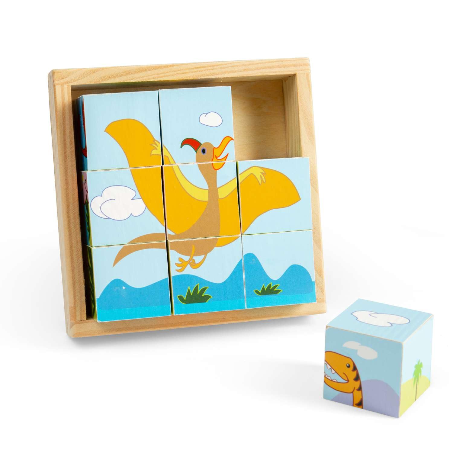 Bigjigs Toys Dinosaur Cube 3D Puzzle