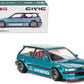 True Scale Miniatures Model Car Compatible with Honda Civic (EF) Kaido Works V1 Tahitian Green Limited Edition 1/64 Diecast Model Car Kaido House