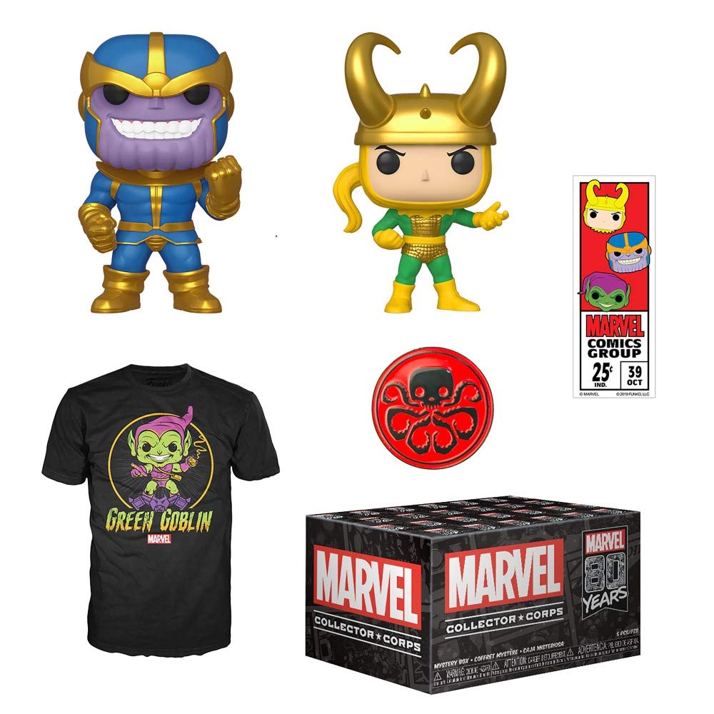 Funko Marvel Collector Corps Subscription Box, Marvel 80th Anniversay Theme, September 2019, XL T-Shirt