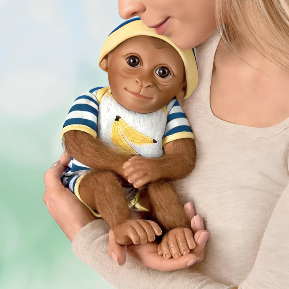 The Ashton-Drake Galleries So Truly Real Kirby Monkey Baby Doll with Hand-Applied Mohair